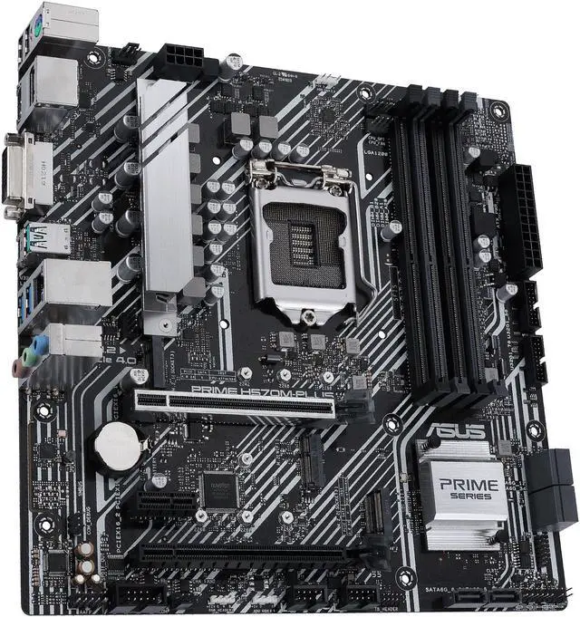 Alt view image 4 of 9 - ASUS PRIME H570M-PLUS/CSM LGA 1200 Intel H570 Micro ATX Intel Motherboard