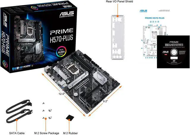 Alt view image 4 of 5 - ASUS PRIME H570-PLUS LGA 1200 Intel H570 ATX Intel Motherboard