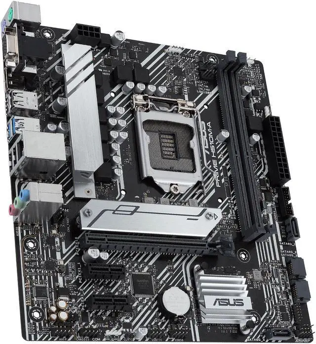 Alt view image 4 of 7 - ASUS PRIME H510M-A/CSM LGA 1200 Intel H510 Micro ATX Intel Motherboard
