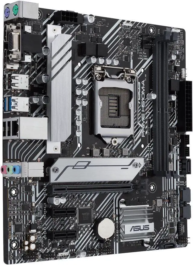 Alt view image 3 of 7 - ASUS PRIME H510M-A/CSM LGA 1200 Intel H510 Micro ATX Intel Motherboard