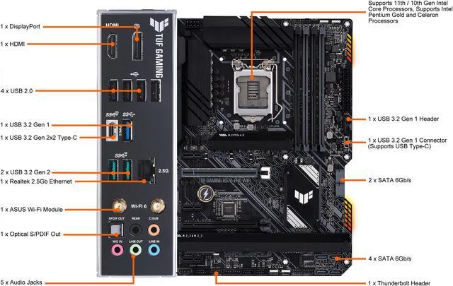 ASUS TUF GAMING H570-PRO WIFI LGA 1200 ATX Intel Motherboard