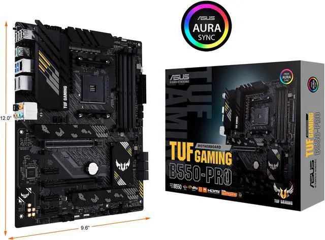 Alt view image 8 of 8 - ASUS TUF GAMING B550-PRO AM4 AMD B550 USB 3.0 HDMI ATX AMD Motherboard