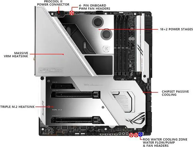 Alt view image 4 of 7 - ASUS ROG Maximus XIII Extreme Glacial LGA 1200 Intel Z590 Extended ATX Intel Motherboard