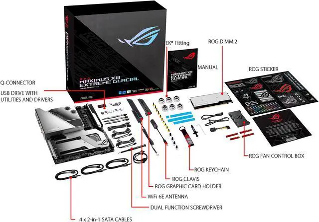 Alt view image 7 of 7 - ASUS ROG Maximus XIII Extreme Glacial LGA 1200 Intel Z590 Extended ATX Intel Motherboard