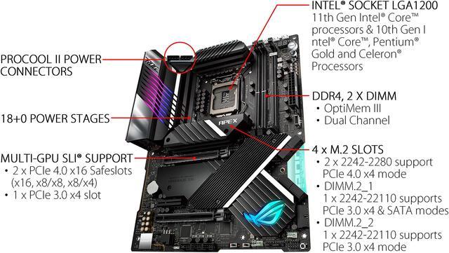 Open Box: ASUS ROG Maximus XIII Apex (WiFi 6E) Z590 LGA 1200