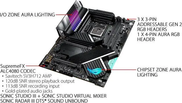 Alt view image 4 of 6 - ASUS ROG Maximus XIII Apex (WiFi 6E) Z590 LGA 1200 (Intel 11th/10th Gen) ATX Gaming Motherboard (PCIe 4.0, 18 Power Stages, Intel 2.5 Gb Ethernet, 4 x M.2, USB 3.2 Gen 2x2, Aura Sync RGB)