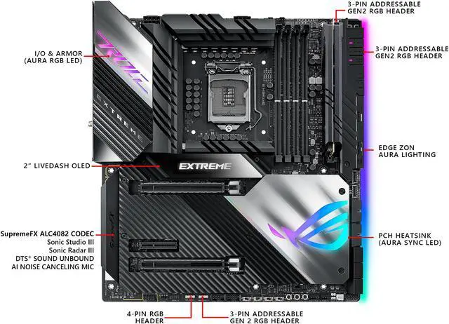 Alt view image 3 of 7 - ASUS ROG MAXIMUS XIII EXTREME LGA 1200 Intel Z590 Extended ATX Intel Motherboard