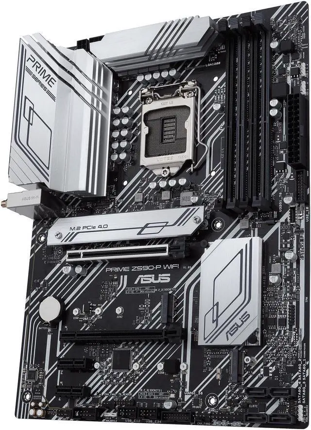 Alt view image 5 of 9 - ASUS Prime Z590-P WiFi LGA 1200 (Intel 11th / 10th Gen) ATX Motherboard (PCIe 4.0, 10+1 Power Stages, 3 x M.2, WiFi 6, 2.5Gb LAN, Front Panel USB 3.2 Gen 1 USB Type-C, Thunderbolt 4 Support, Aura Sync RGB)