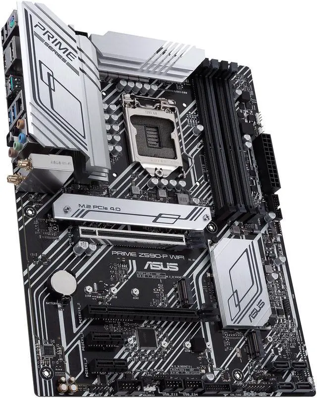 Alt view image 6 of 9 - ASUS Prime Z590-P WiFi LGA 1200 (Intel 11th / 10th Gen) ATX Motherboard (PCIe 4.0, 10+1 Power Stages, 3 x M.2, WiFi 6, 2.5Gb LAN, Front Panel USB 3.2 Gen 1 USB Type-C, Thunderbolt 4 Support, Aura Sync RGB)