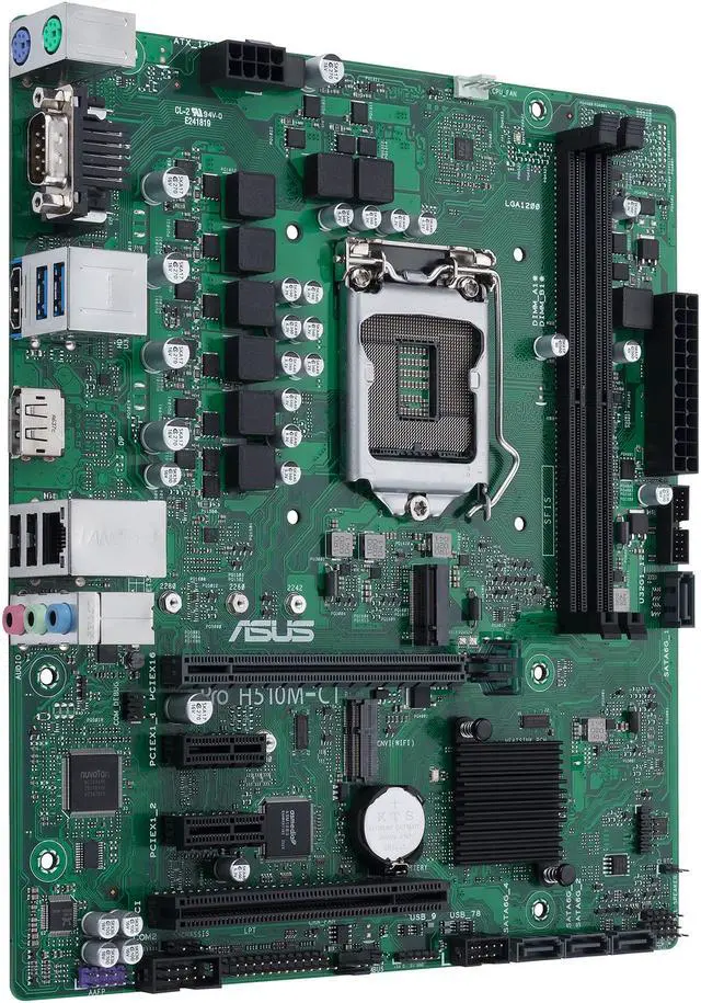 Alt view image 3 of 8 - ASUS Pro H510M-CT/CSM LGA1200 (Intel 10th & 11th Gen) mATX Commercial Motherboard (PCIe 4.0, 1 LAN, Front Panel USB 3.2 Gen 1, Intel vPro, DisplayPort, TPM IC Onboard, COM Debug Header, ASUS-exclusive Self-recovering BIOS)
