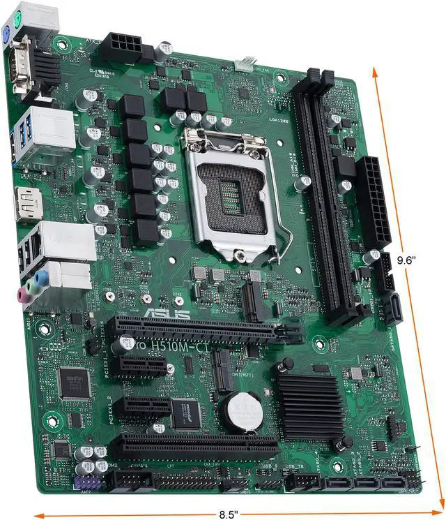Alt view image 5 of 8 - ASUS Pro H510M-CT/CSM LGA1200 (Intel 10th & 11th Gen) mATX Commercial Motherboard (PCIe 4.0, 1 LAN, Front Panel USB 3.2 Gen 1, Intel vPro, DisplayPort, TPM IC Onboard, COM Debug Header, ASUS-exclusive Self-recovering BIOS)