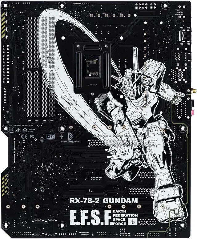 Alt view image 5 of 9 - ASUS Z590 WIFI GUNDAM EDITION LGA 1200 Intel Z590 ATX Intel Motherboard