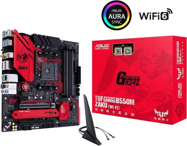 Alt view image 8 of 8 - ASUS TUF GAMING B550M-ZAKU (WI-FI) AM4 AMD B550 Micro ATX AMD Motherboard