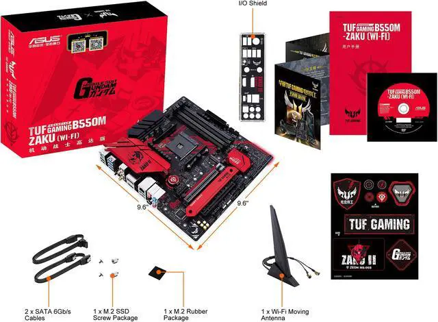 Alt view image 7 of 8 - ASUS TUF GAMING B550M-ZAKU (WI-FI) AM4 AMD B550 Micro ATX AMD Motherboard