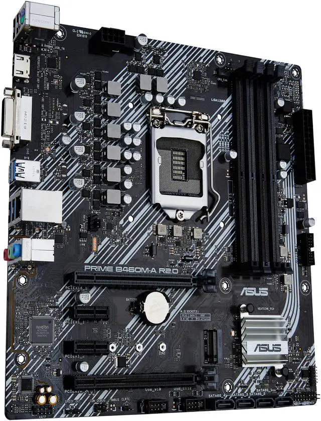 Alt view image 3 of 7 - ASUS PRIME B460M-A R2.0 LGA 1200 Intel B460 Micro ATX Intel Motherboard