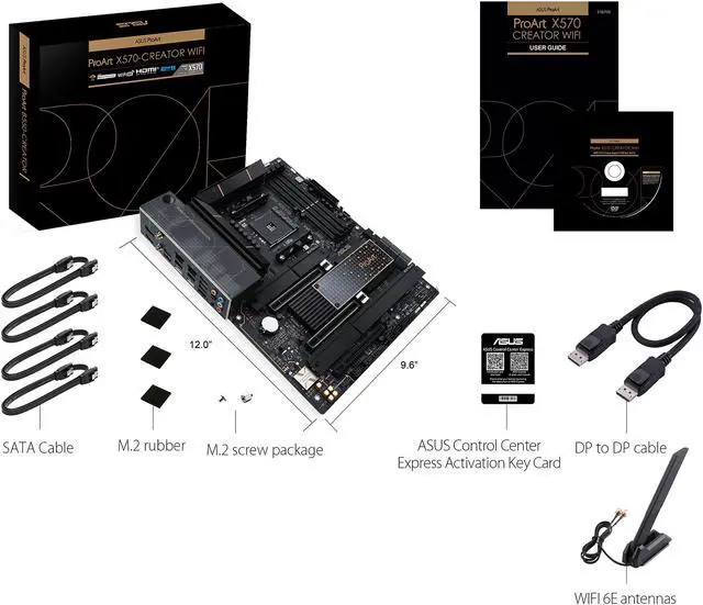 Alt view image 7 of 7 - ASUS PROART X570-CREATOR WIFI AM4 AMD X570 ATX AMD Motherboard