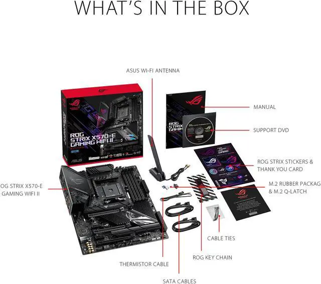 Alt view image 6 of 6 - ASUS ROG Strix X570-E Gaming WIFI II AMD AM4 X570S ATX Gaming Motherboard (PCIe 4.0, Passive PCH Heatsink, 12+4 Power Stages, WiFi 6E, 2.5 Gb LAN, Dual M.2 with Heatsinks, USB 3.2 Gen 2 Type C and Aura Sync RGB Lighting