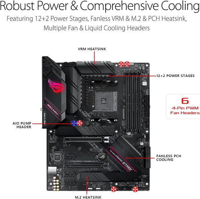 Alt view image 3 of 7 - Asus ROG STRIX B550-F GAMING WIFI II AMD AM4 (3rd Gen Ryzen) ATX Gaming Motherboard (PCIe 4.0,WiFi 6E, 2.5Gb LAN, BIOS FlashBack, HDMI 2.1, Addressable Gen 2 RGB Header and AURA Sync)