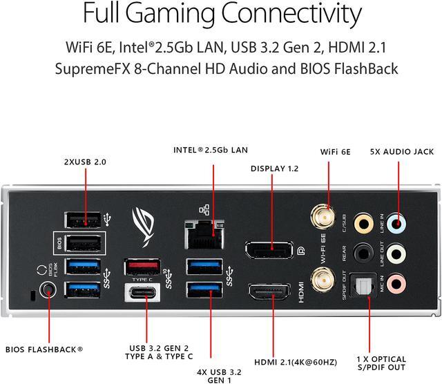 Alt view image 5 of 7 - Asus ROG STRIX B550-F GAMING WIFI II AMD AM4 (3rd Gen Ryzen) ATX Gaming Motherboard (PCIe 4.0,WiFi 6E, 2.5Gb LAN, BIOS FlashBack, HDMI 2.1, Addressable Gen 2 RGB Header and AURA Sync)