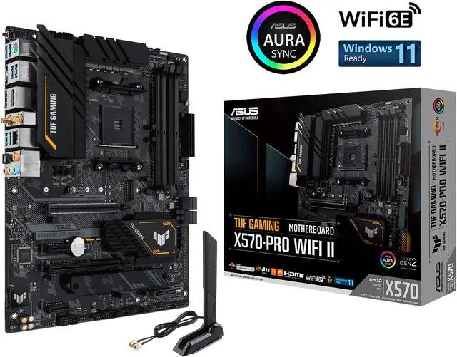 Alt view image 2 of 7 - ASUS TUF GAMING X570-PRO WIFI II AM4 AMD X570 USB 3.0 HDMI ATX AMD Motherboard