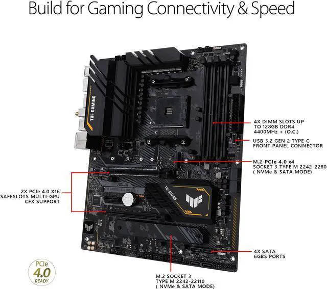 Alt view image 5 of 7 - ASUS TUF GAMING X570-PRO WIFI II AM4 AMD X570 USB 3.0 HDMI ATX AMD Motherboard