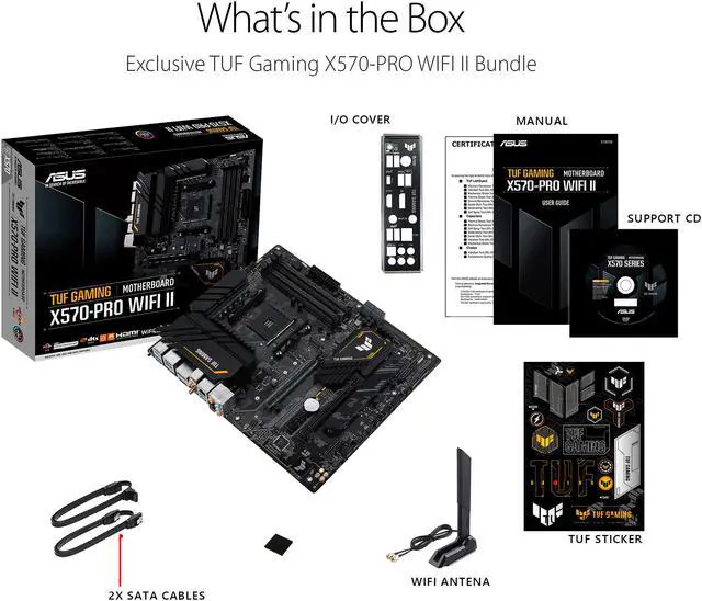 Alt view image 7 of 7 - ASUS TUF GAMING X570-PRO WIFI II AM4 AMD X570 USB 3.0 HDMI ATX AMD Motherboard