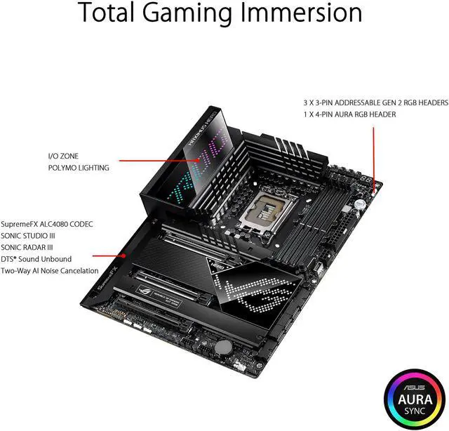 Alt view image 5 of 6 - ASUS ROG Maximus Z690 Hero(WiFi 6E) LGA 1700(Intel®12th&13th Gen) ATX gaming motherboard(PCIe 5.0,DDR5, 20+1 90A power stages,2.5Gb LAN,Bluetooth V5.2,2x Thunderbolt 4 ports,5xM.2/NVMe SSD,Front panel USB 3.2 Gen 2x2 Type-C connector)