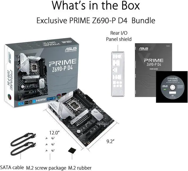 Alt view image 7 of 6 - ASUS Prime Z690-P D4 LGA 1700 (Intel® 12th&13th Gen) ATX motherboard (PCIe 5.0,DDR4,14+1 Power Stages, 3x M.2,2.5Gb LAN,V-M.2 e-key,front panel USB 3.2 Gen 1 USB Type-C®,Thunderbolt™ 4 support, Arua Sync)