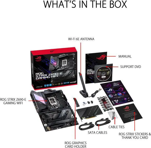 Alt view image 7 of 7 - ASUS ROG Strix Z690-E Gaming WiFi 6E LGA 1700(Intel® 12th&13th&14th Gen)ATX gaming motherboard(PCIe 5.0, DDR5,18+1 stages,2.5 Gb LAN,Bluetooth v5.2,Thunderbolt 4,support up to 5xM.2,1xPCIe 5.0 M.2)