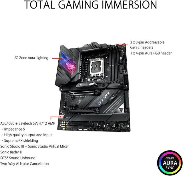 Alt view image 5 of 7 - ASUS ROG Strix Z690-E Gaming WiFi 6E LGA 1700(Intel® 12th&13th&14th Gen)ATX gaming motherboard(PCIe 5.0, DDR5,18+1 stages,2.5 Gb LAN,Bluetooth v5.2,Thunderbolt 4,support up to 5xM.2,1xPCIe 5.0 M.2)
