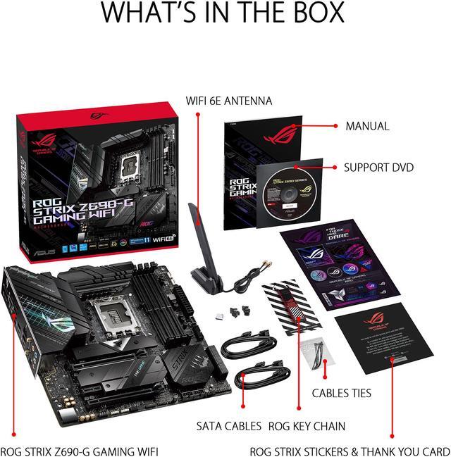 Alt view image 7 of 7 - ASUS ROG Strix Z690-G Gaming WiFi 6E LGA 1700(Intel® 12th&13th Gen) Micro ATX gaming motherboard(PCIe 5.0,DDR5,14+1 power stages,2.5 Gb LAN,Bluetooth v5.2,Thunderbolt 4,3xM.2/NVMe SSD and Front panel USB 3.2 Gen 2x2 Type-C connector)