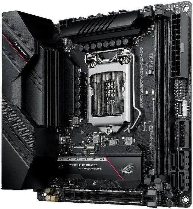 Alt view image 5 of 7 - ASUS ROG STRIX B560-I GAMING WIFI LGA 1200 Intel B560 SATA 6Gb/s Mini ITX Intel Motherboard