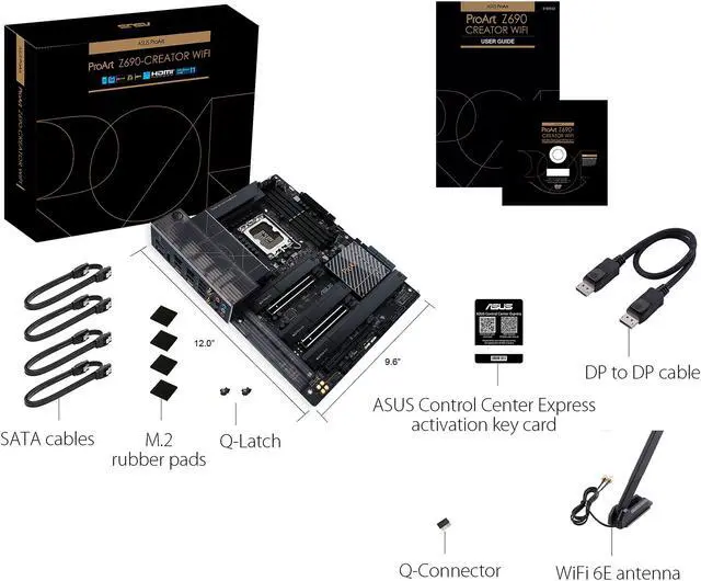 Alt view image 7 of 7 - ASUS ProArt Z690-Creator WiFi 6E LGA 1700(Intel® 12th&13th Gen) ATX content creator motherboard(PCIe 5.0,DDR5,2x Thunderbolt™ 4 Type-C ports,10G&2.5G LAN,4xM.2/NVMe SSD,front panel USB 3.2 Gen2x2 Type-C ports with 60W fast charging support)