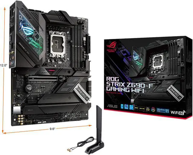 Alt view image 3 of 3 - ASUS ROG STRIX Z690-F GAMING WIFI LGA 1700 Intel Z690 SATA 6Gb/s ATX Intel Motherboard
