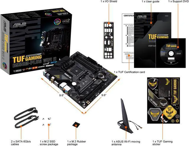 Alt view image 7 of 8 - ASUS TUF GAMING B550M-PLUS WIFI II AM4 AMD B550 Micro ATX AMD Motherboard