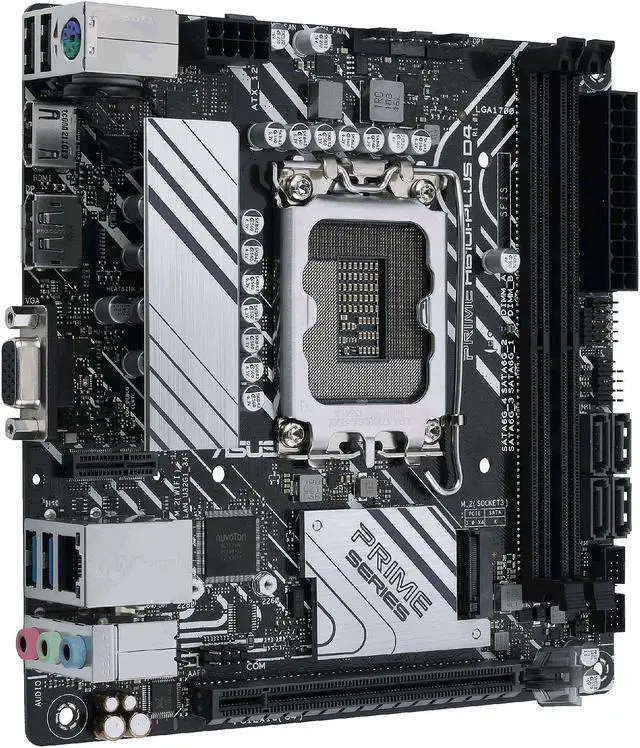 Alt view image 3 of 7 - ASUS PRIME H610I-PLUS D4 LGA 1700 (Intel 12th & 13th Gen & Intel vPro) mini ITX Motherboard (PCIe 4.0, DDR4, USB 3.2 Gen 1 Type-A, M.2 slot, 1 Gb Lan, DP/HDMI/D-Sub, V-M.2 slot (Key E), Q-LED)
