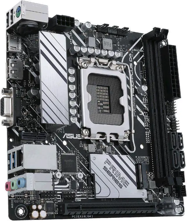 Alt view image 4 of 7 - ASUS PRIME H610I-PLUS D4 LGA 1700 (Intel 12th & 13th Gen & Intel vPro) mini ITX Motherboard (PCIe 4.0, DDR4, USB 3.2 Gen 1 Type-A, M.2 slot, 1 Gb Lan, DP/HDMI/D-Sub, V-M.2 slot (Key E), Q-LED)