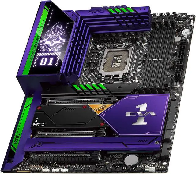 Alt view image 5 of 6 - ROG MAXIMUS Z690 HERO EVA(ROG x Evangelion Collaboration) LGA 1700(Intel®12th&13th Gen) ATX Gaming motherboard with 20+1 power stages, DDR5, Five M.2, USB 3.2 Gen 2x2 front-panel connector with Quick Charge 4+ Support, Dual Thunderbolt 4)