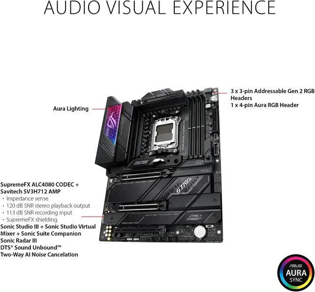 Alt view image 4 of 7 - ASUS ROG STRIX X670E-E GAMING WIFI AMD X670 AM5 Ryzen Desktop 9000 8000 & 7000 ATX motherboard, 18+2 power stages, DDR5, 4x M.2 slots with heatsink, PCIe 5.0, USB 3.2 Gen 2x2, WiFi 6E, AI Cooling II