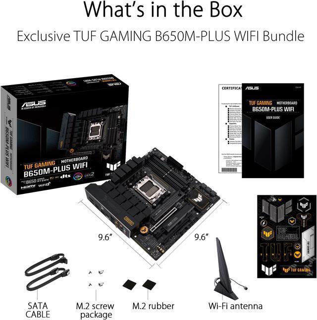 Alt view image 6 of 6 - ASUS TUF GAMING B650M-PLUS WIFI Socket AM5 (LGA 1718) Ryzen 7000 mATX gaming motherboard(14 power stages, PCIe 5.0 M.2 support, DDR5 memory, 2.5 Gb Ethernet, WiFi 6, USB4  support and Aura Sync)