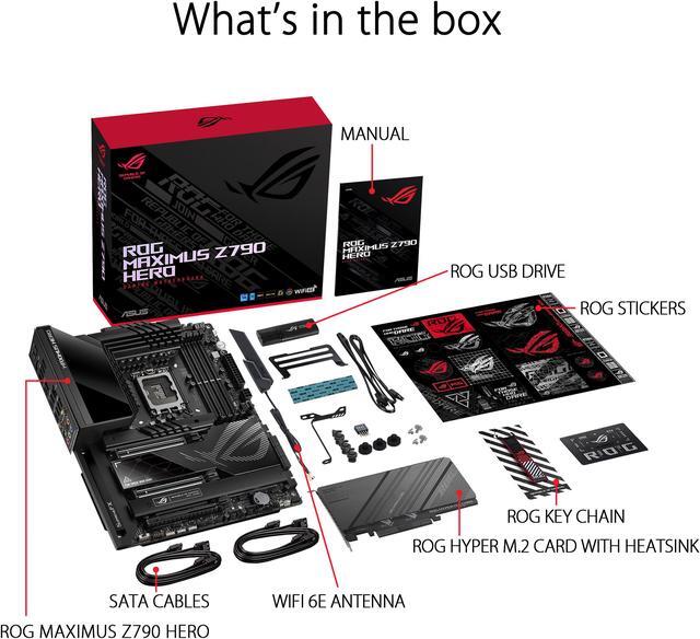 Alt view image 5 of 6 - ASUS ROG Maximus Z790 Hero (WiFi 6E) LGA 1700(Intel 14th & 13th&12th Gen) ATX gaming motherboard(PCIe 5.0,DDR5,20+1power stages,2.5Gb LAN, Bluetooth V5.2,2x Thunderbolt 4 ports,5xM.2/NVMe SSD,Thunderbolt 4 USB Type-C,