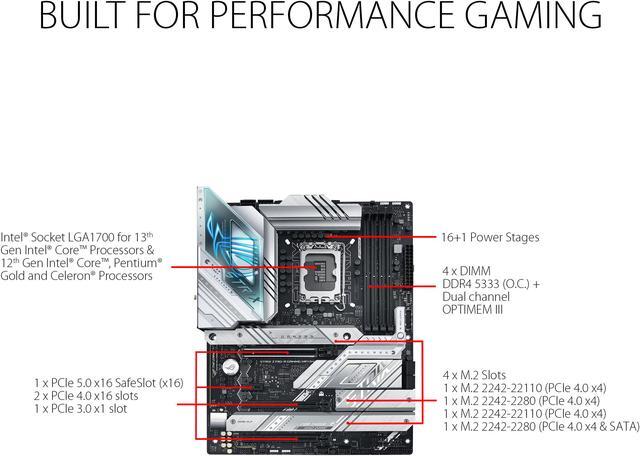 Alt view image 4 of 7 - ASUS ROG Strix Z790-A Gaming WiFi D4 LGA1700(Intel 14th& 13th & 12th  Gen) ATX gaming motherboard(16+1 power stages,DDR4,4xM.2 slots, PCIe® 5.0,WiFi 6E,USB 3.2 Gen 2x2 Type-C® with PD 3.0 up to 30W)