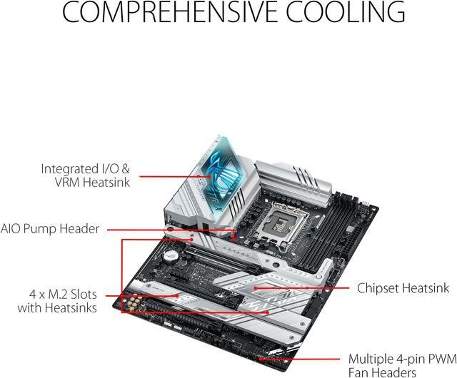 Alt view image 5 of 7 - ASUS ROG Strix Z790-A Gaming WiFi D4 LGA1700(Intel 14th& 13th & 12th  Gen) ATX gaming motherboard(16+1 power stages,DDR4,4xM.2 slots, PCIe® 5.0,WiFi 6E,USB 3.2 Gen 2x2 Type-C® with PD 3.0 up to 30W)