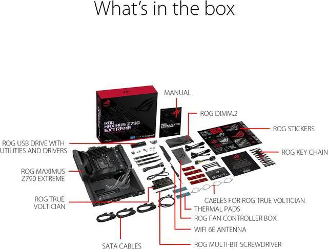 Alt view image 6 of 6 - ASUS ROG Maximus Z790 Extreme (WiFi 6E) LGA 1700(Intel®12th&13th Gen) EATX gaming motherboard (PCIe 5.0, DDR5,24+1 105A power stages,5x M.2,1xPCIe 5.0 M.2,10Gb&2.5Gb LAN,2xThunderbolt 4 onboard, AniMe Matrix LED,USB 3.2 Gen 2x2 front-panel)