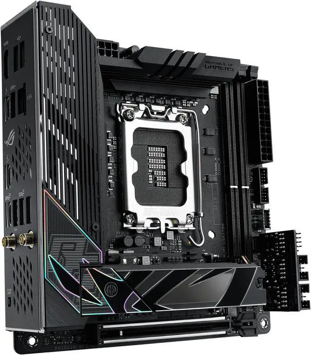 Alt view image 5 of 7 - ASUS ROG Strix Z790-I Gaming WiFi 6E LGA 1700 (Intel 14th & 13th & 12th Gen) mini-ITX gaming motherboard (PCIe 5.0,DDR5,10+1 power stages,Thunderbolt 4,2.5 Gb LAN,USB 3.2 Gen 2x2 front panel Type-C, 2x M.2/NVMe SSD)