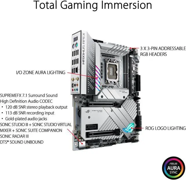 Alt view image 3 of 5 - ASUS ROG Maximus Z790 Apex (WiFi 6E) LGA 1700 (Intel12th&13th Gen) ATX Gaming Motherboard (PCIe 5.0, DDR5, 24+0 Power Stages, DDR5, 5x M.2, 2xPCIe 5.0 M.2, PCIe 5.0 Hyper M.2 Card Bundled)