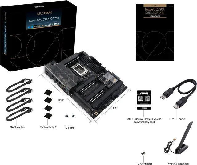 Alt view image 8 of 9 - ASUS ProArt Z790-Creator WiFi 6E LGA 1700(Intel 14th & 13th & 12th Gen) ATX content creator motherboard(PCIe 5.0,DDR5,2x Thunderbolt 4 Type-C ports,10G&2.5G LAN,4xM.2/NVMe SSD,front panel USB 3.2 Gen2x2 Type-C ports with 60W fast charging