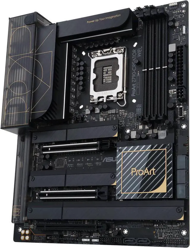 Alt view image 6 of 9 - ASUS ProArt Z790-Creator WiFi 6E LGA 1700(Intel 14th & 13th & 12th Gen) ATX content creator motherboard(PCIe 5.0,DDR5,2x Thunderbolt 4 Type-C ports,10G&2.5G LAN,4xM.2/NVMe SSD,front panel USB 3.2 Gen2x2 Type-C ports with 60W fast charging