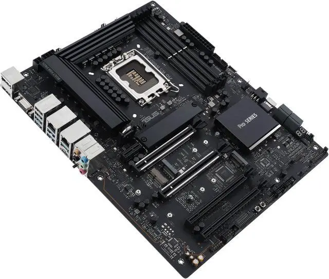 Alt view image 5 of 6 - Pro WS W680-ACE Intel W680 LGA 1700 ATX workstation motherboard, dual PCIe 5.0x16 slot, DDR5, ECC memory and XMP support, dual Intel 2.5 Gb Lan, 3xPCIe 4.0 M.2 slots, USB 3.2 Gen 2x2 front panel connector, SlimSAS(SATA RAID0,1,5,10 Suppoort