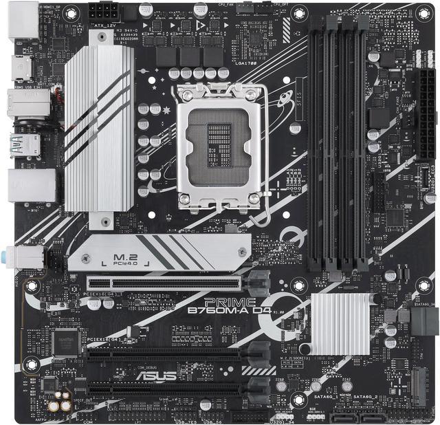 Used - Like New: ASUS PRIME B760M-A D4 Intel B760 (LGA 1700)(13th